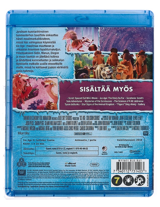 Ice Age 5: Törmäyskurssilla - Blu-Ray - Blu-ray-levyt - 10105424061 - 1