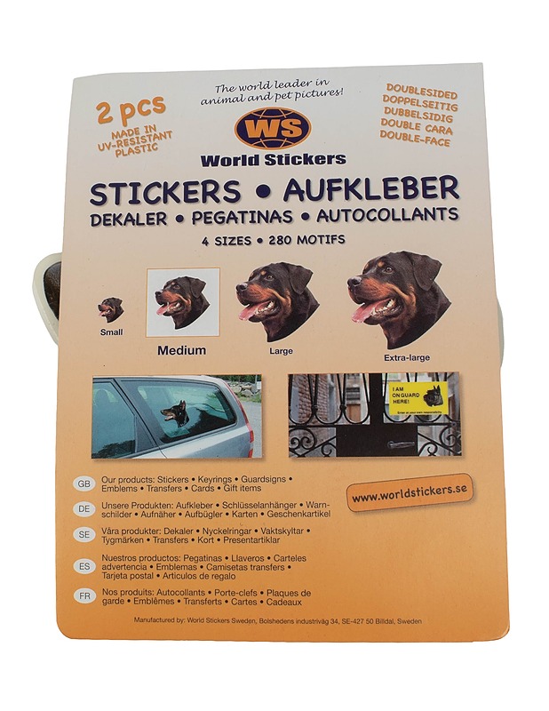WORLD STICKERS kaksipuoleinen koiratarra, 2 kpl - Askartelu - 10105424086 - 1