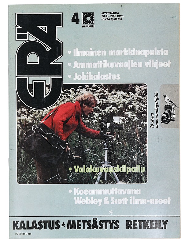 Erä No 4, Toukokuu 1980 - Kalastus + Metsästys + Retkeily - Lehdet - 10105424174 - 0