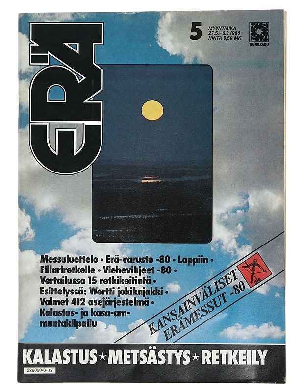Erä No 5, Toukokuu 1980 - Kalastus + Metsästys + Retkeily - Lehdet - 10105424180 - 0