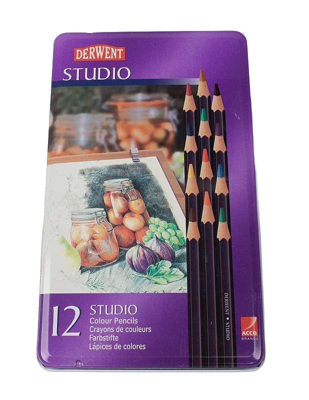 DERWENT Studio puuvärikynät, 12 kpl - Askartelu - 10105424262 - 0