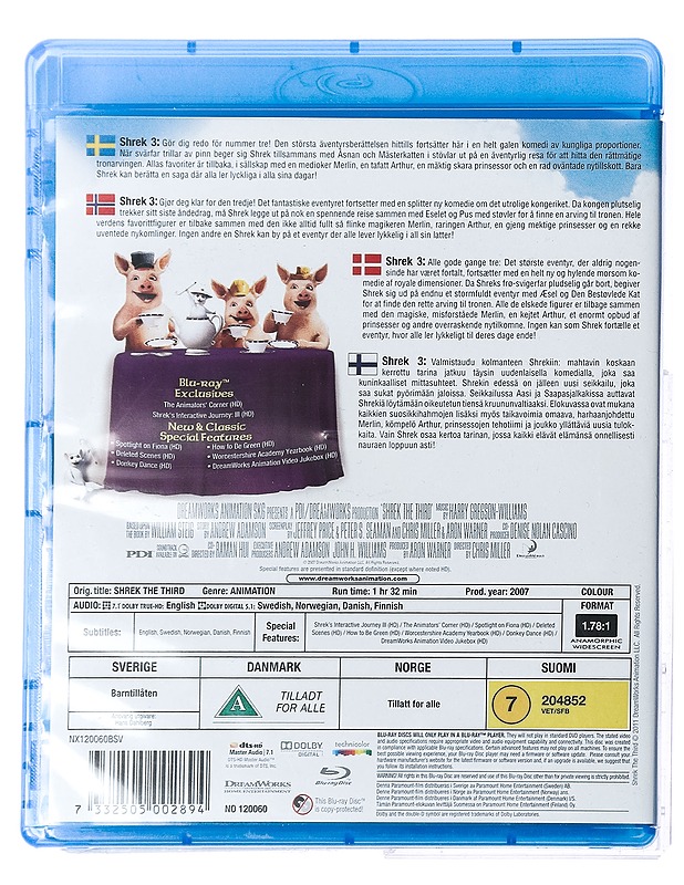 Shrek The Third - Blu-Ray - Blu-ray-levyt - 10105424421 - 1