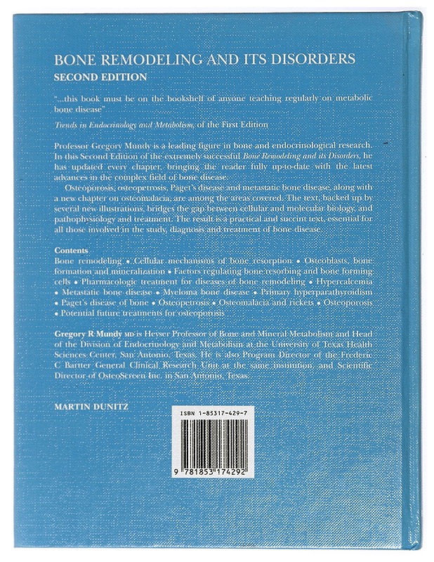 Bone Remodelling and its Disorders - Mundy, Gregory R - Tietokirjat ja oppaat - 10105424441 - 1