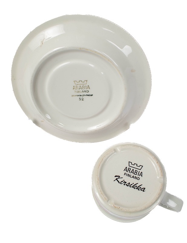 ARABIA Kirsikka kahvikuppi ja aluslautanen - Designsuosikit - 10105424451 - 2