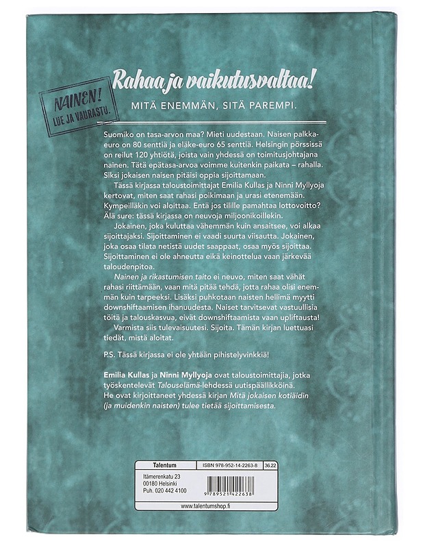 Nainen ja rikastumisen taito : kirja sijoittamisesta, vaurastumisesta ja naiseudesta - Kullas, Emilia - Tietokirjat ja oppaat - 10105424455 - 1