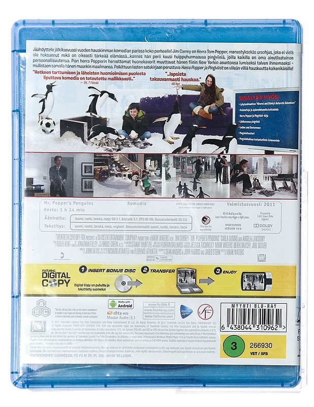 Herra Popper Ja Pingviinit - Blu-Ray - Blu-ray-levyt - 10105424489 - 1