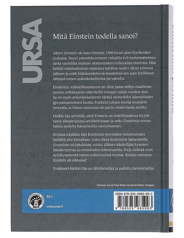 Einsteinin perintö : mitä Albert Einstein ennusti oikein - ja mitä väärin - Heikki Oja - Tietokirjat ja oppaat - 10105424491 - 1