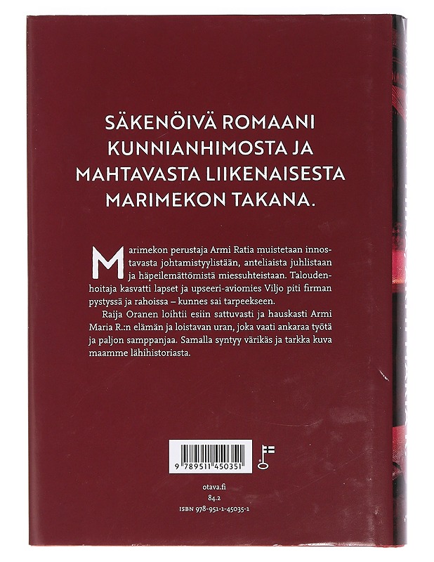 Minä, Armi Maria R. - Raija Oranen - Romaanit ja novellit - 10105424510 - 1
