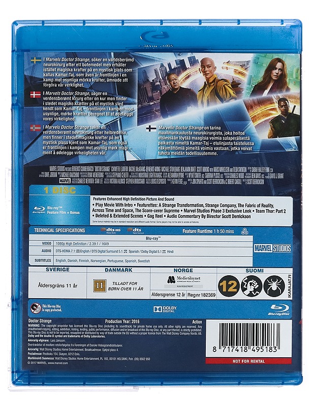 Doctor Strange - Blu-Ray - Blu-ray-levyt - 10105424536 - 1