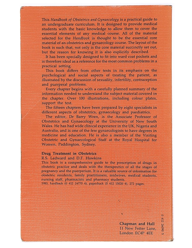 Handbook of Obstetrics and Gynaecology - Barry G. Wren - Tietokirjat ja oppaat - 10105424555 - 1
