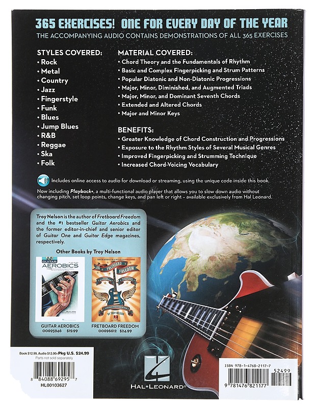 Rhythm guitar 365 : daily exercises for developing, improving, and maintaining rhythm guitar technique - Nelson, Troy - Tietokirjat ja oppaat - 10105424613 - 1