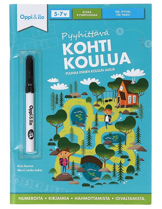 Pyyhittävä kohti koulua -puuhakirja 6-7 v : puuhaa ennen koulun alkua - Hurme, Kira - Lastenkirjat - 10105424669 - 0