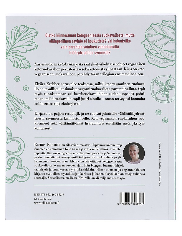 Kasvisruokien keto-käsikirja - Krebber, Elviira - Tietokirjat ja oppaat - 10105424666 - 1