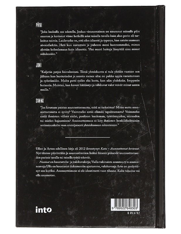 Naamat : tarinoita asunnottomuudesta - Pyyvaara, Ulla - Elämäkerrat ja muistelmat - 10105424687 - 1