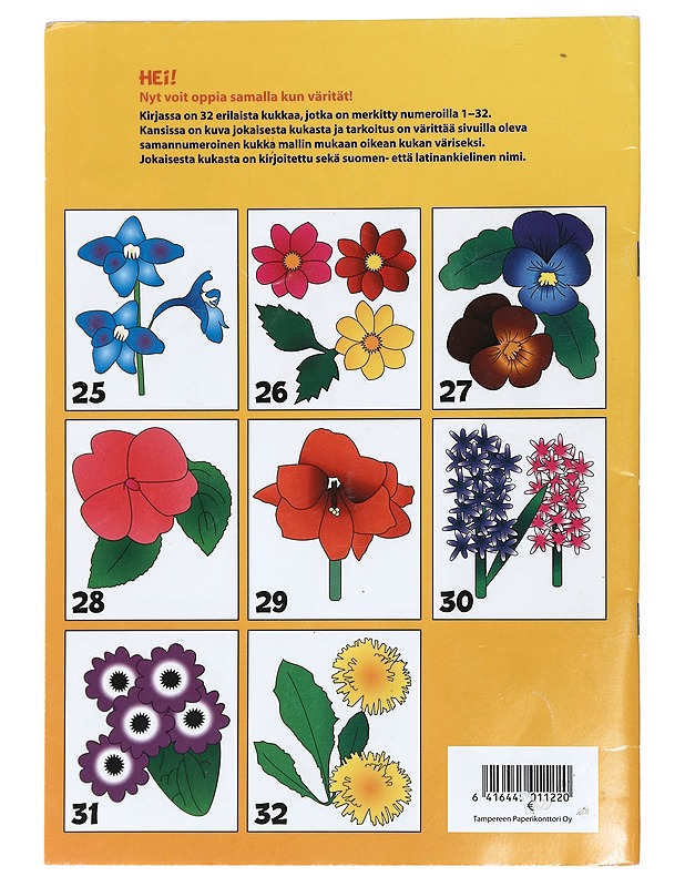Opi ja väritä kukat - Lastenkirjat - 10105424720 - 1