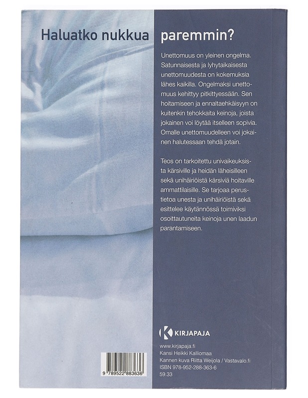 Hyvää yötä : apua univaikeuksiin - Kajaste, Soili - Tietokirjat ja oppaat - 10105424823 - 1