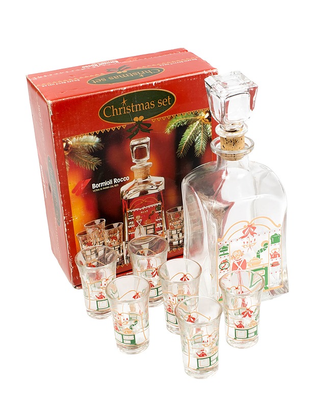 BORMIOLI ROCCO Christmas Set karahvi ja snapsilasit,  7 osaa - Joulutuotteet - 10105424832 - 0
