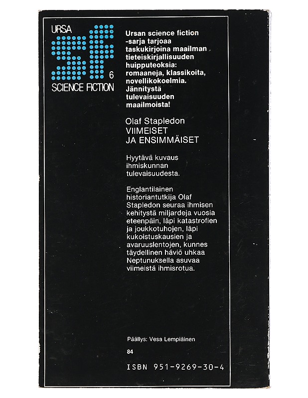 Viimeiset ja ensimmäiset - Stapledon, Olaf - Fantasia- ja scifi - 10105424861 - 1