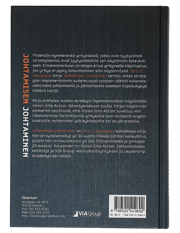 Johtamisen johtaminen : kuinka johtamisesta tehdään kilpailukykyä lisäävä tekijä - Tero J. Kauppinen - Tietokirjat ja oppaat - 10105424885 - 1