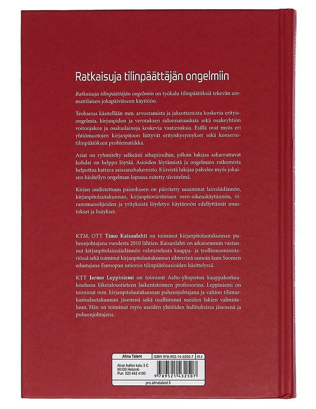 Ratkaisuja tilinpäättäjän ongelmiin - Kaisanlahti, Timo - Tietokirjat ja oppaat - 10105424930 - 1