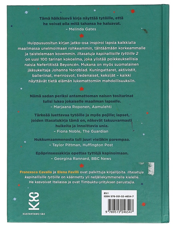 Iltasatuja kapinallisille tytöille 2 - Favilli, Elena - Lastenkirjat - 10105424949 - 1