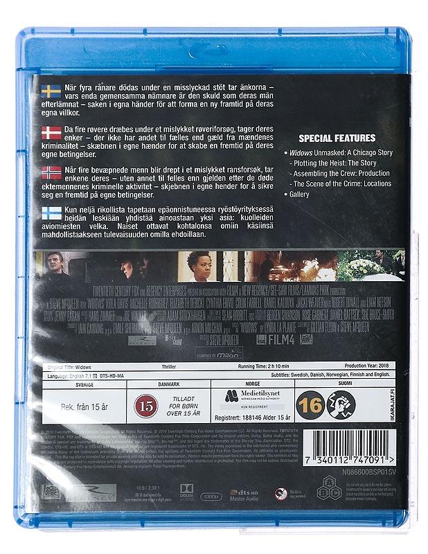Widows - Blu-Ray - Blu-ray-levyt - 10105425031 - 1