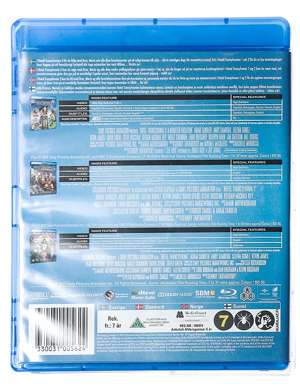 Hotel Transylvania: 3 movie Blu-Ray Collection - Blu-Ray - Blu-ray-levyt - 10105425039 - 1