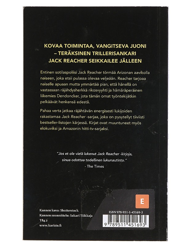 Pahaa verta - Child, Lee - Jännitys ja dekkarit - 10105425038 - 1