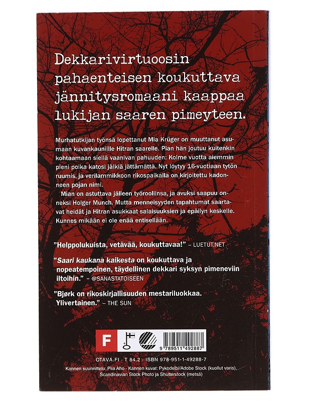 Saari kaukana kaikesta - Bjørk, Samuel - Jännitys ja dekkarit - 10105425070 - 1
