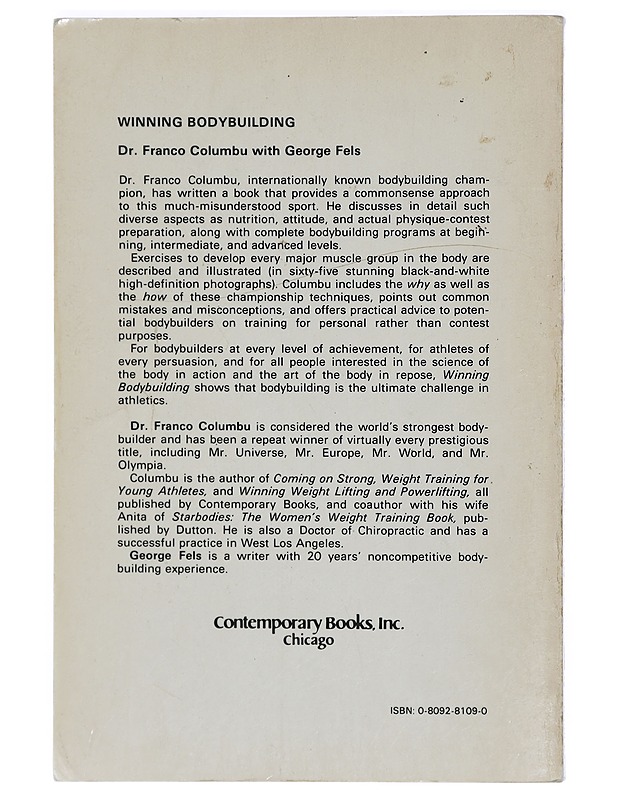 Winning Bodybuilding - Franco Columbu, George Fels - Tietokirjat ja oppaat - 10105425085 - 1