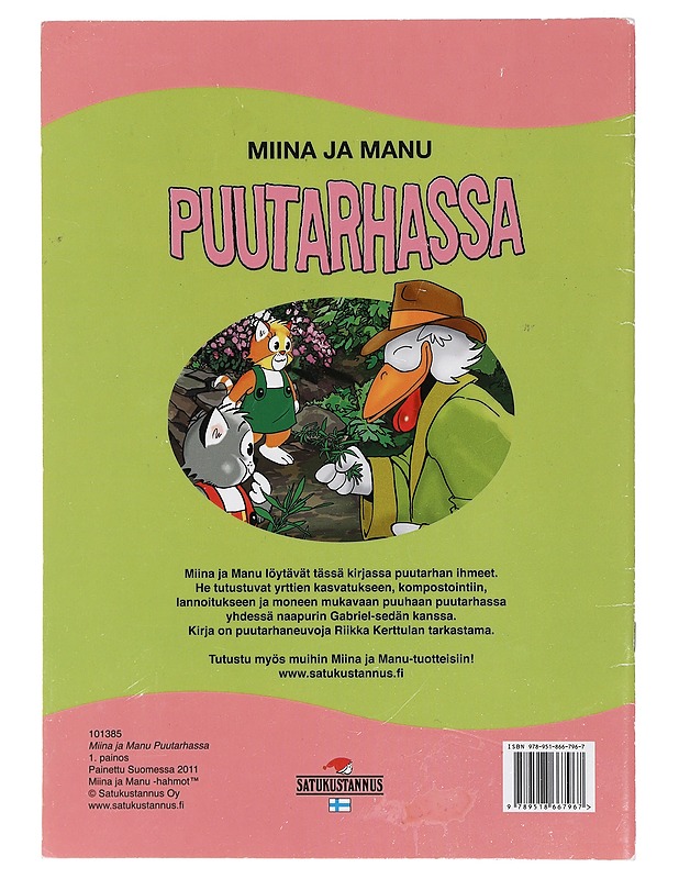 Miina ja Manu puutarhassa - Koivisto, Jari - Lastenkirjat - 10105425143 - 1