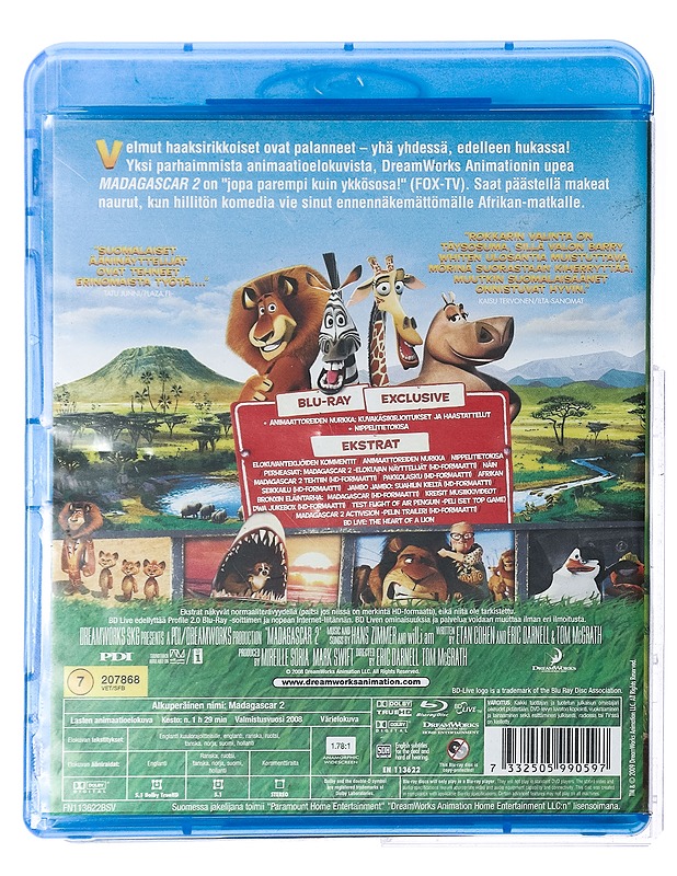 Madagascar 2 - Blu-Ray - Blu-ray-levyt - 10105425179 - 1