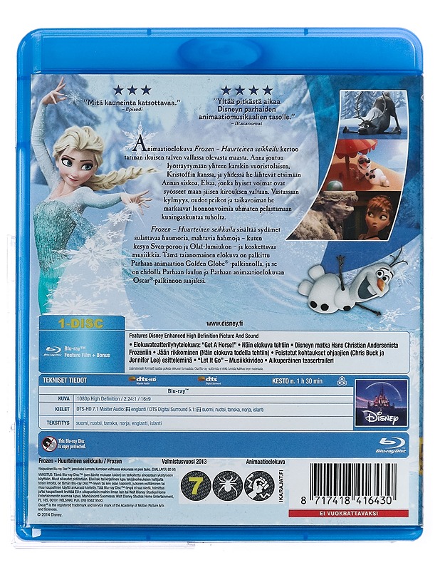 Frozen: Huurteinen seikkailu - Blu-ray - Blu-ray-levyt - 10105425213 - 1