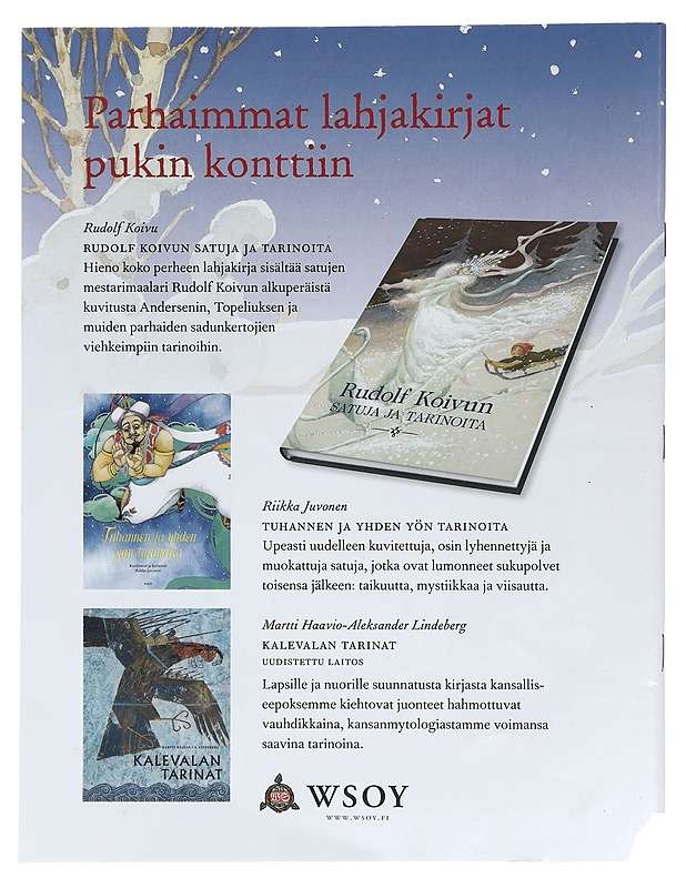 Topeliuksen rakkaimmat joulusadut - Topelius, Zacharias - Lastenkirjat - 10105425224 - 1