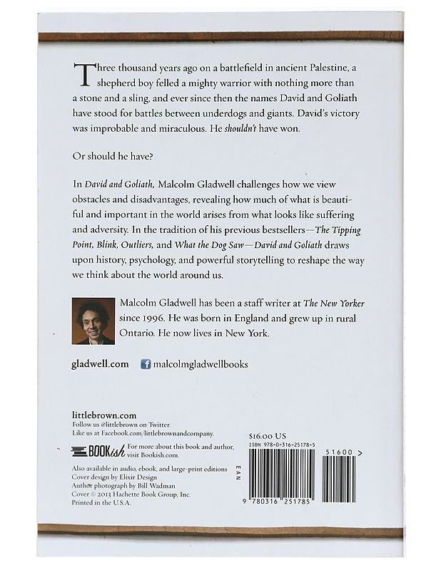 David and Goliath, Underdogs, Misfits, and the Art of Battling Giants - Malcolm Gladwell - Tietokirjat ja oppaat - 10105425242 - 1