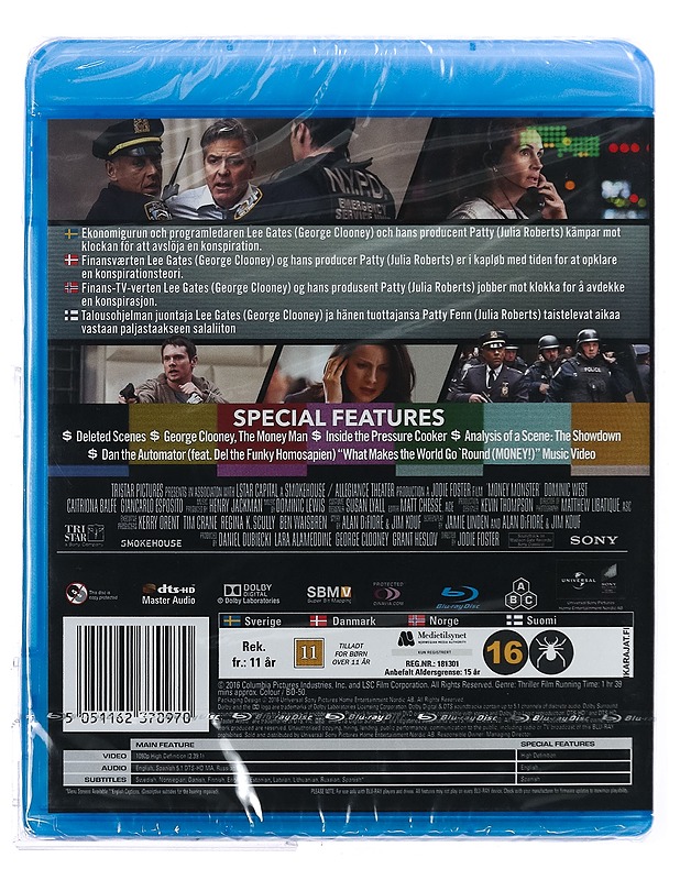 Money Monster - Blu-Ray - Blu-ray-levyt - 10105425239 - 1