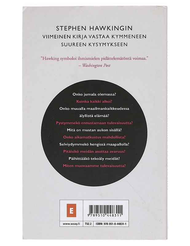Lyhyet vastaukset suuriin kysymyksiin - Hawking, Stephen - Tietokirjat ja oppaat - 10105425301 - 1