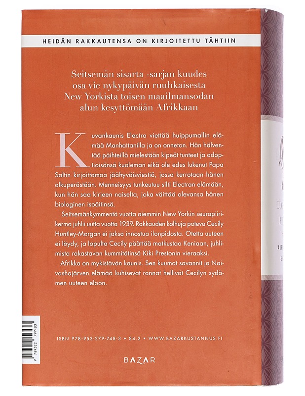 Auringon sisar : Electran tarina - Riley, Lucinda - Romaanit ja novellit - 10105425330 - 1