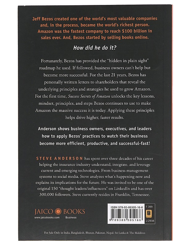 Success Secrets of Amazon. Jeff Bezos' 14 Winning Principles - Steve Anderson - Tietokirjat ja oppaat - 10105425465 - 1