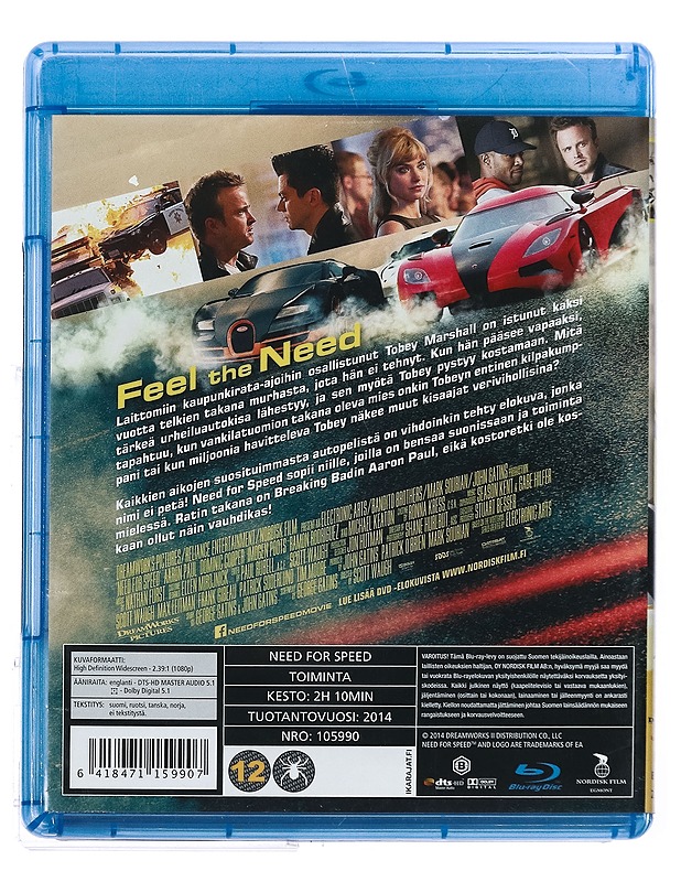 Need For Speed - Blu-Ray - Blu-ray-levyt - 10105425536 - 1