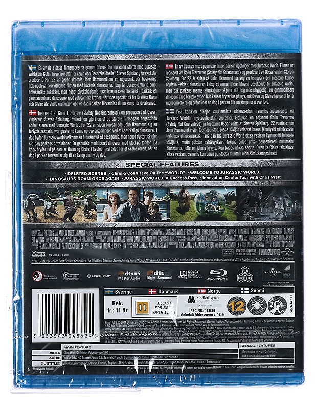 Jurassic World - Blu-Ray - Blu-ray-levyt - 10105425541 - 1