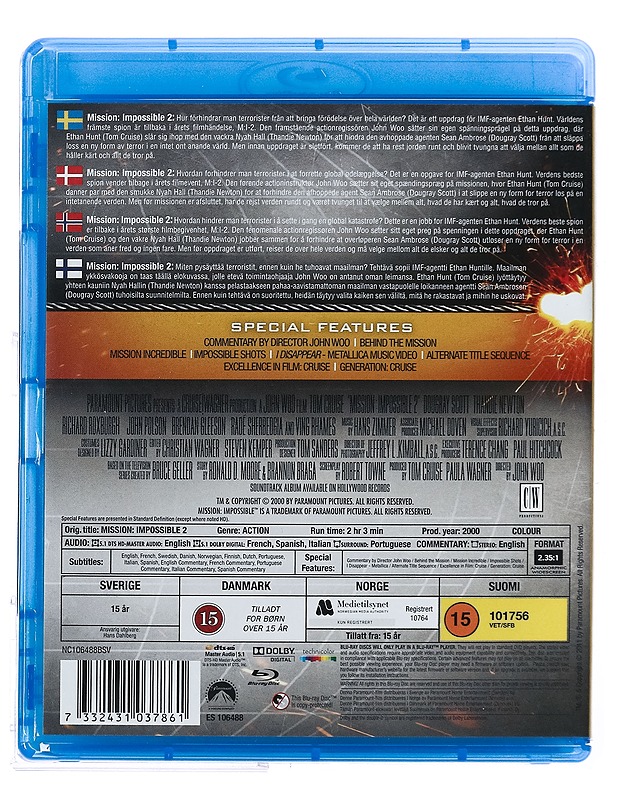 Mission Impossible 2 - Blu-Ray - Blu-ray-levyt - 10105425632 - 1
