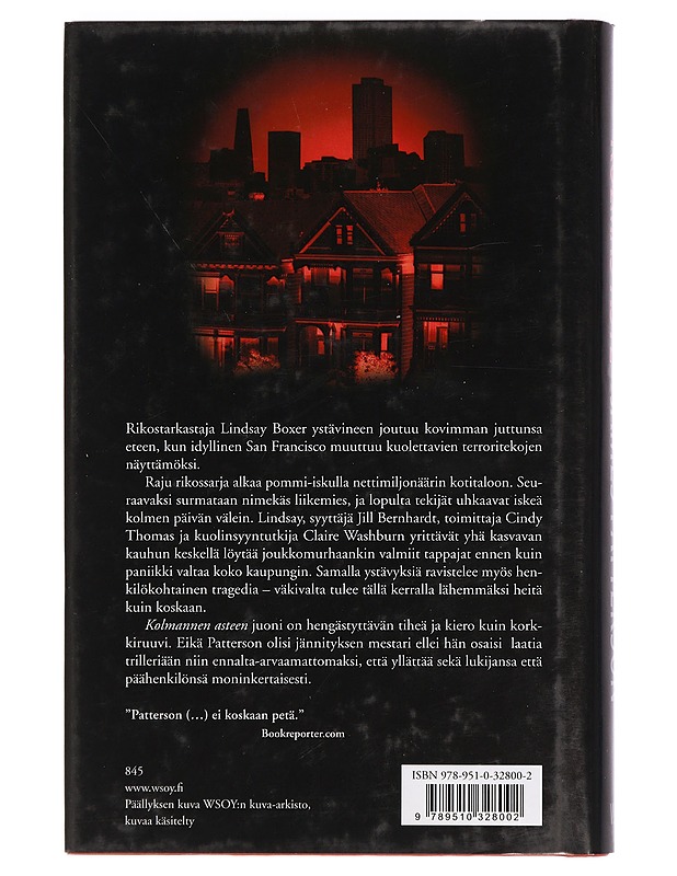 Kolmas aste - Patterson, James - Jännitys ja dekkarit - 10105425732 - 1