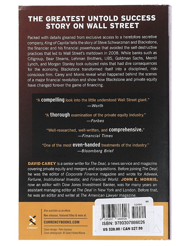 Kind of captital - The remarkable rise, fall and rise again of Steve Schwarzman and blackstone - Elämäkerrat ja muistelmat - 10105425751 - 1
