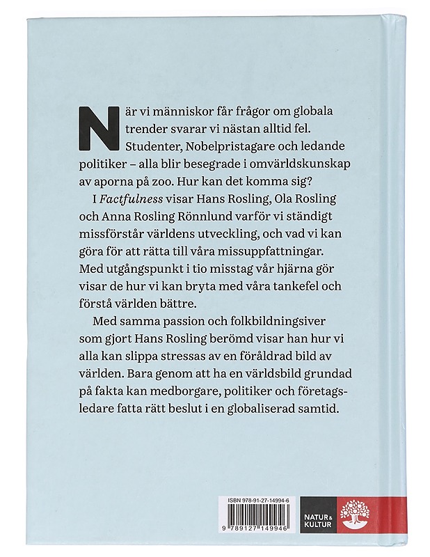 Factfulness : tio knep som hjälper dig att förstå världen - Rosling, Hans - Tietokirjat ja oppaat - 10105425783 - 1