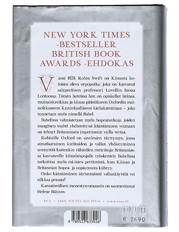 Babel : mystinen kertomus - Kuang, R. F. - Fantasia- ja scifi - 10105425898 - 1