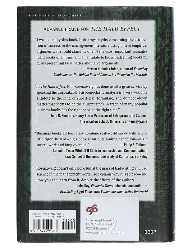 The halo effect :  ...and the eight other business delusions that deceive managers - Rosenzweig, Phil - Tietokirjat ja oppaat - 10105425962 - 1