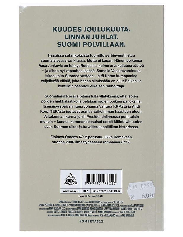 Omerta 6/12 - Ilkka Remes - Jännitys ja dekkarit - 10105426006 - 1