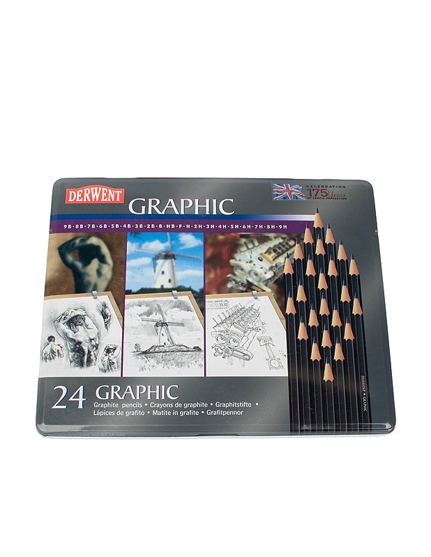 DERWENT Graphic lyijykynä, 24 kpk - Askartelu - 10105426051 - 0