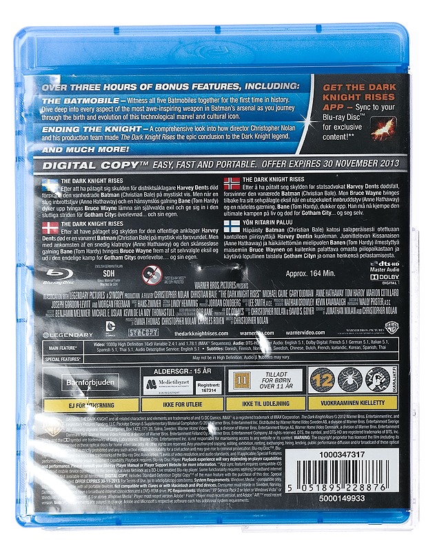 The Dark Knight Rises - Blu-Ray - Blu-ray-levyt - 10105426122 - 1